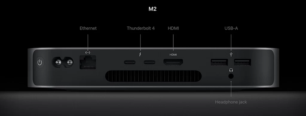 Mac mini (M2, 8C CPU/10C GPU) , Mac mini (M2 Pro, 10C CPU/16C GPU) 