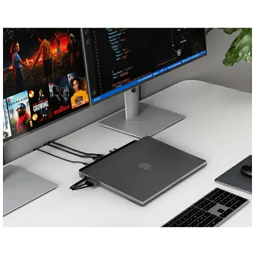 USB-хаб-подставка с отсеком для SSD Satechi Dual-Docking Stationс / USB-C, "серый космос"