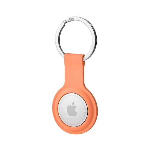 Чехол uBear Touch Ring Case для Apple AirTag с кольцом, силиконовый, оранжевый