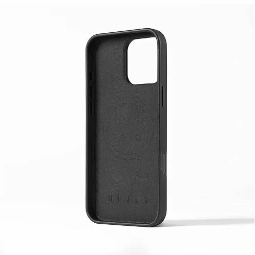 Чехол Mujjo Leather Case для iPhone 16 Pro Max, MagSafe, черный