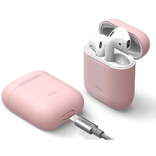 Чехол Elago Slim case для AirPods Gen 1 & 2, силикон, розовый