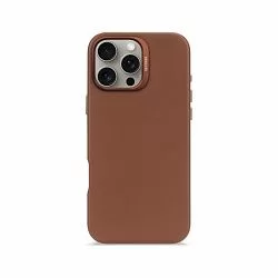 Чехол Decoded Leather Back Cover для iPhone 16 Pro Max, коричневый