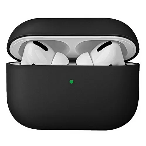 Чехол Uniq LINO Liquid для Airpods Pro, силикон, черный