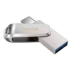 Флеш-накопитель SanDisk Ultra Dual Drive Luxe, USB/Type-C, USB 3.1, 256Гб, серебристый