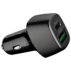 Автомобильное зарядное устойство Dorten 2-Port USB 36W Car Quick Charger QC3.0+PD3.0, черный