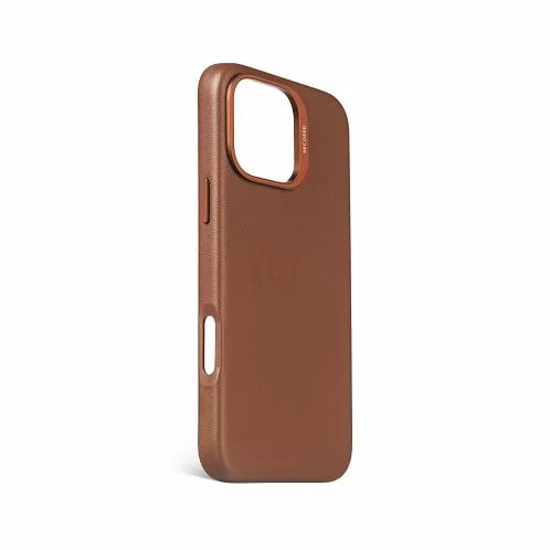 Чехол Decoded Leather Back Cover для iPhone 16 Pro Max, коричневый