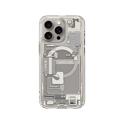 Чехол SPIGEN Ultra Hybrid Zero One (MagFit) для iPhone 15 Pro Max, прозрачный / серый