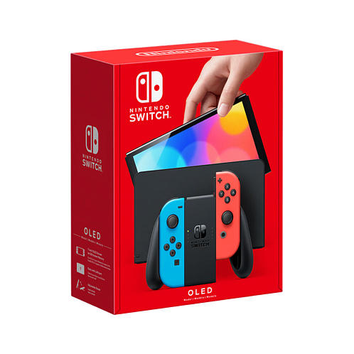 Портативная игровая консоль Nintendo Switch Oled, 64 Гб, Neon | голубой/красный