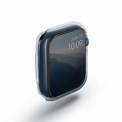Чехол Uniq Glase для Apple Watch 45 mm, (набор из 2 шт.) позрачный и серый