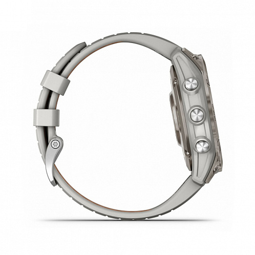 Умные часы Garmin Fenix 7 Pro Sapphire Solar титановый серый, ремешок - серо-оранжевый